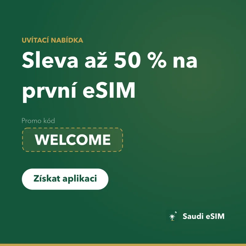 Promo Kód Saudi eSIM — WELCOME, Sleva 15 %