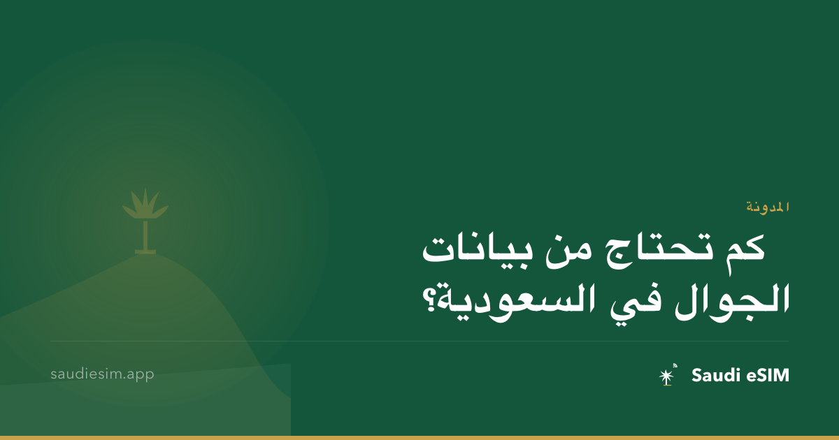 كم تحتاج من بيانات الجوال في السعودية؟