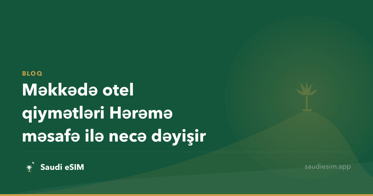 Məkkədə otel qiymətləri Hərəmə məsafə ilə necə dəyişir