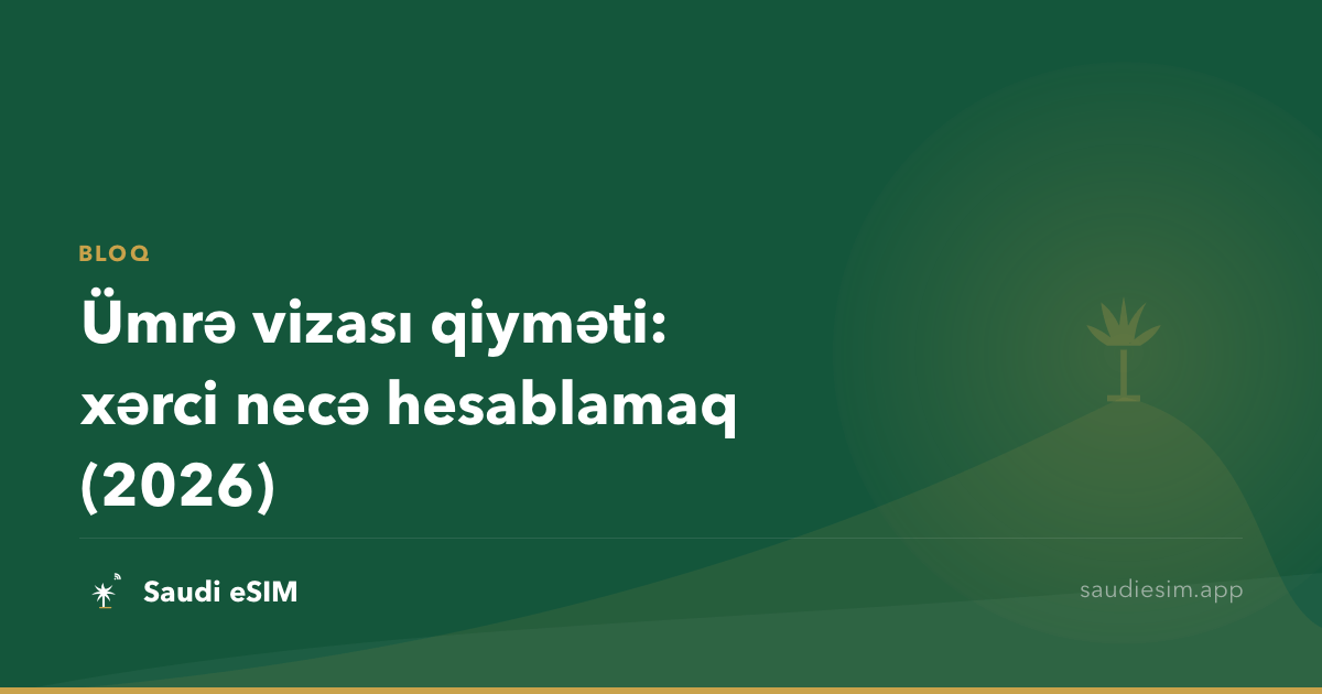 Ümrə vizası qiyməti: xərci necə hesablamaq (2026)