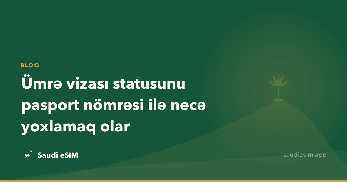 Ümrə vizası statusunu pasport nömrəsi ilə necə yoxlamaq olar
