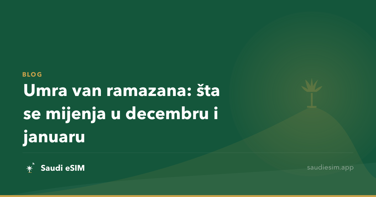 Umra van ramazana: šta se mijenja u decembru i januaru