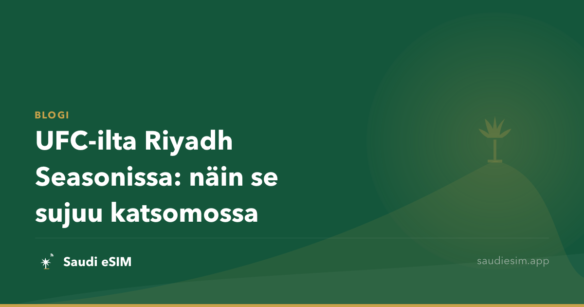 UFC-ilta Riyadh Seasonissa: näin se sujuu katsomossa