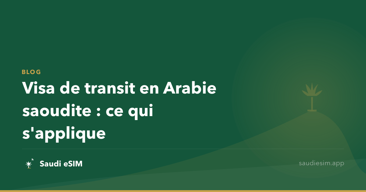 Visa de transit en Arabie saoudite : ce qui s'applique