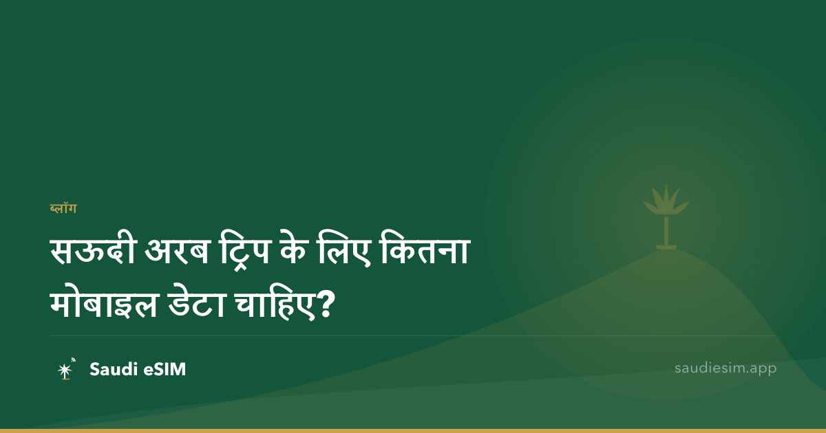 सऊदी अरब ट्रिप के लिए कितना मोबाइल डेटा चाहिए?