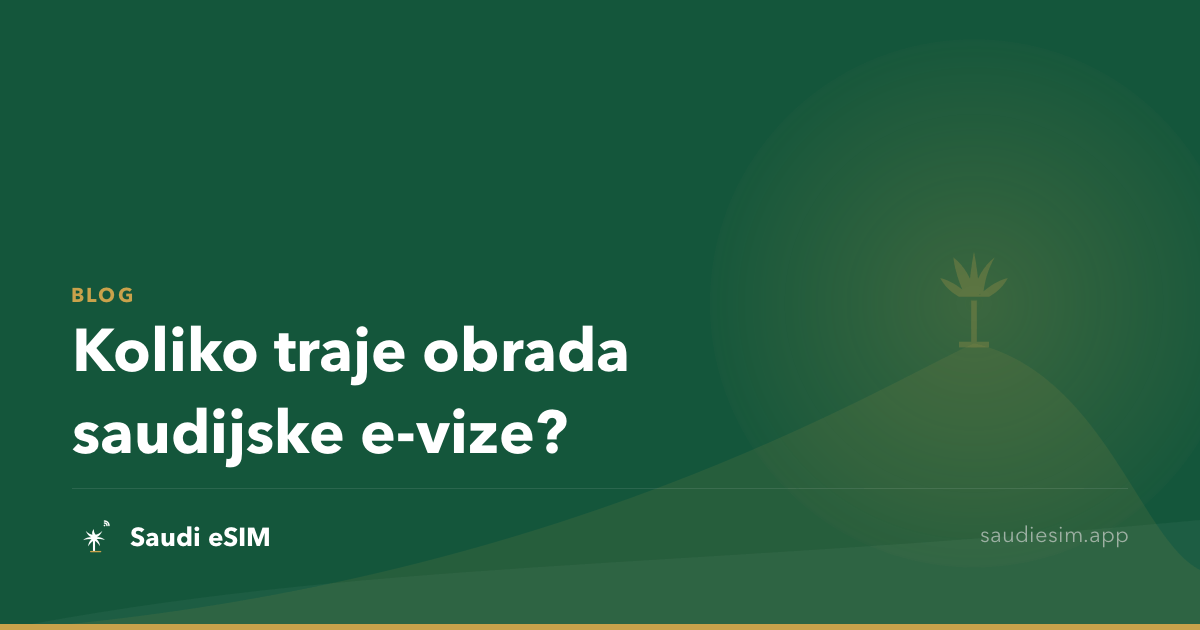 Koliko traje obrada saudijske e-vize?