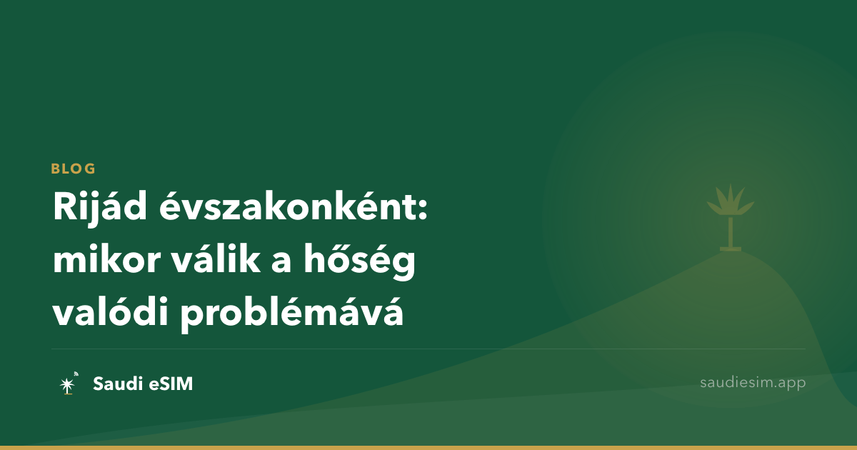 Rijád évszakonként: mikor válik a hőség valódi problémává