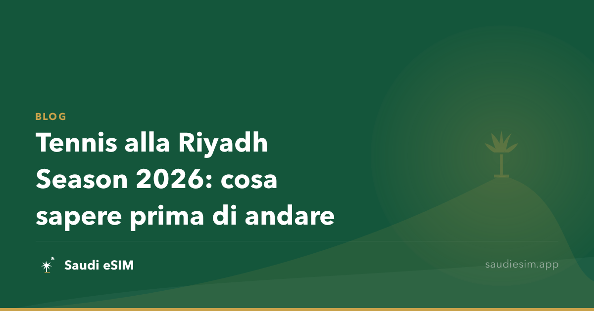 Tennis alla Riyadh Season 2026: cosa sapere prima di andare