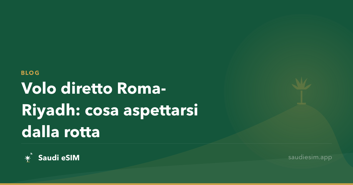 Volo diretto Roma-Riyadh: cosa aspettarsi dalla rotta