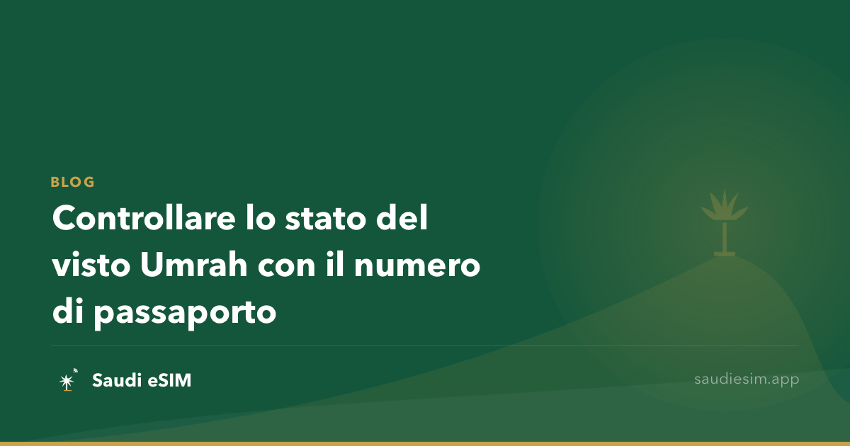 Controllare lo stato del visto Umrah con il numero di passaporto