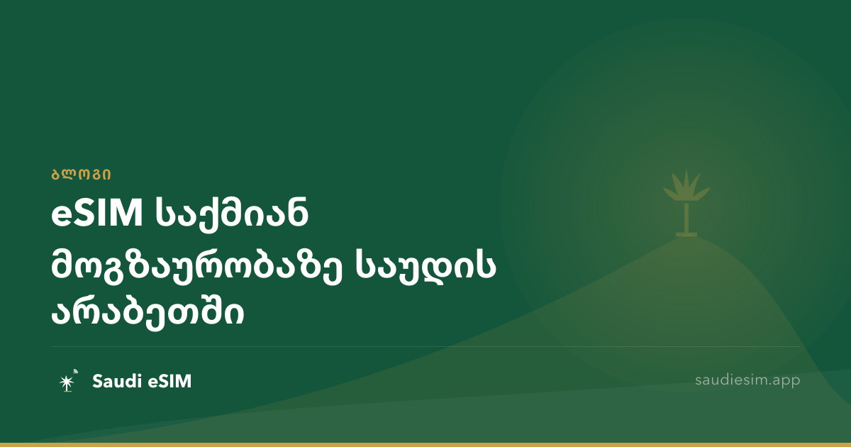 eSIM საქმიან მოგზაურობაზე საუდის არაბეთში