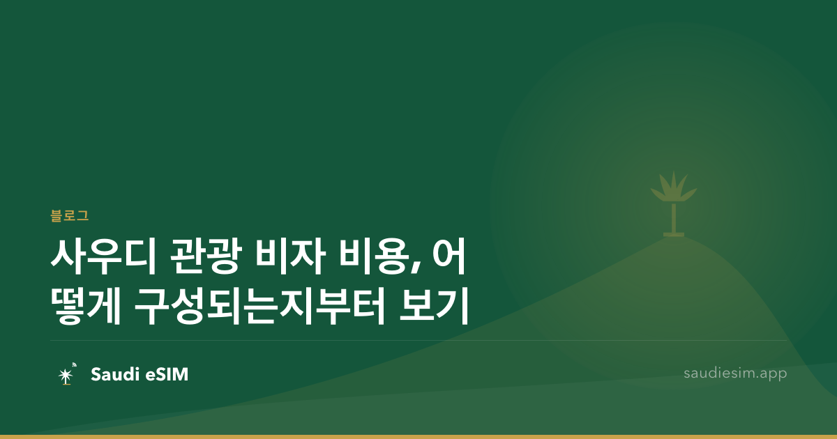 사우디 관광 비자 비용, 어떻게 구성되는지부터 보기