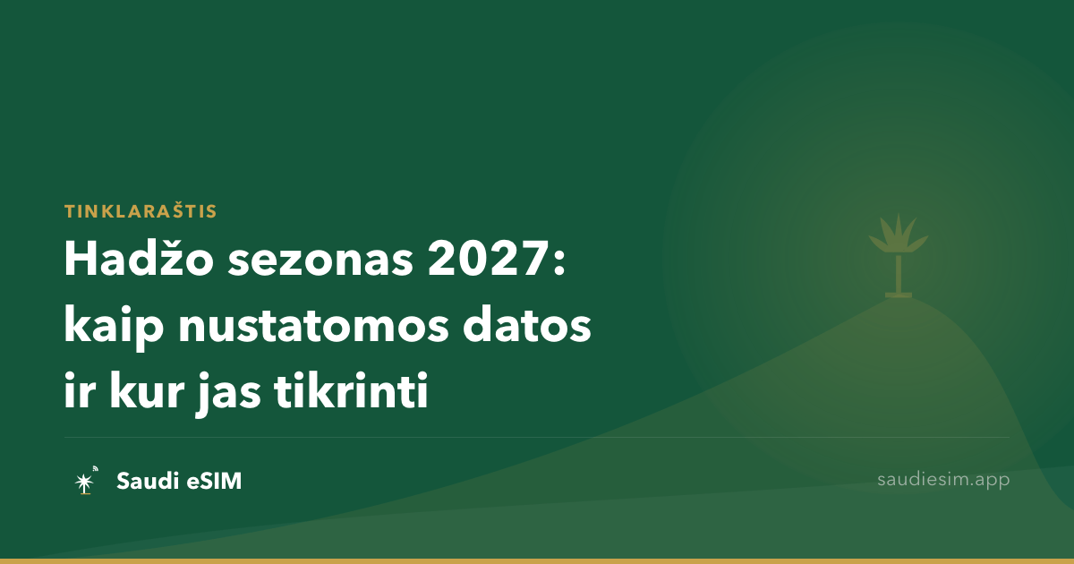 Hadžo sezonas 2027: kaip nustatomos datos ir kur jas tikrinti