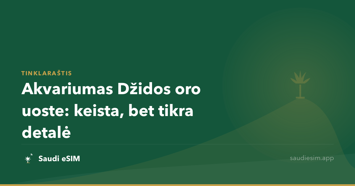 Akvariumas Džidos oro uoste: keista, bet tikra detalė