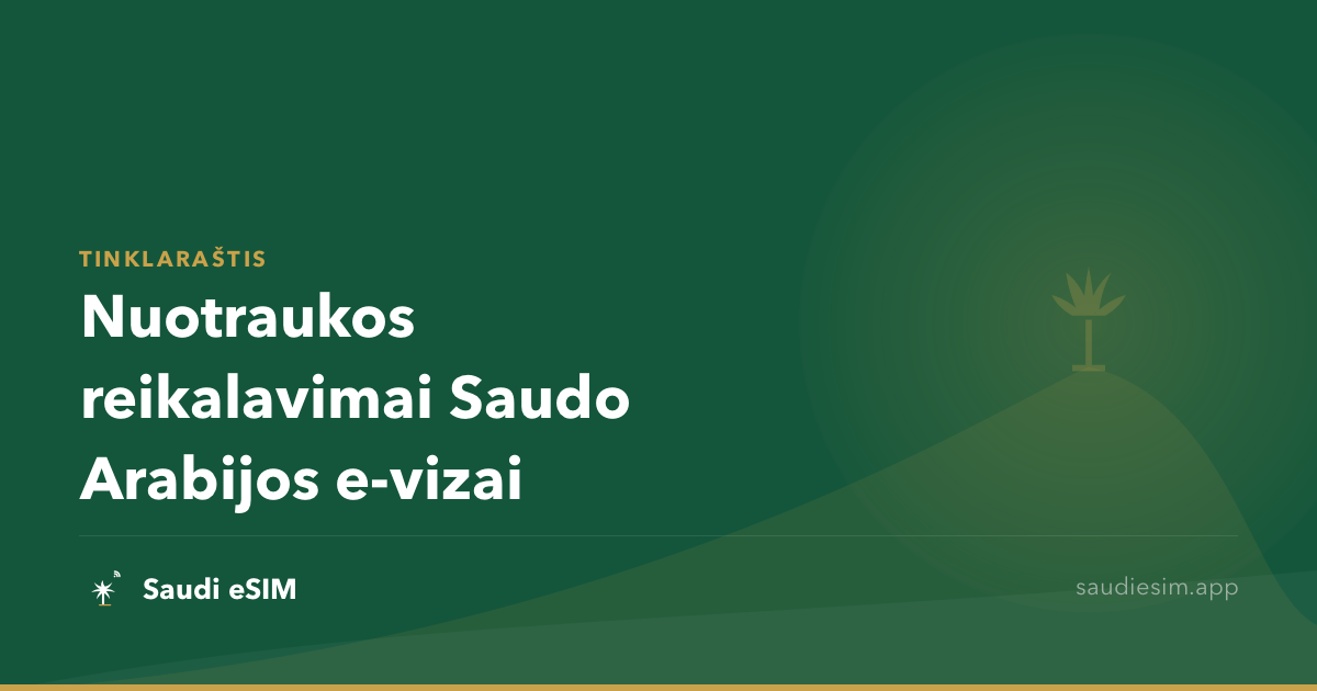 Nuotraukos reikalavimai Saudo Arabijos e-vizai