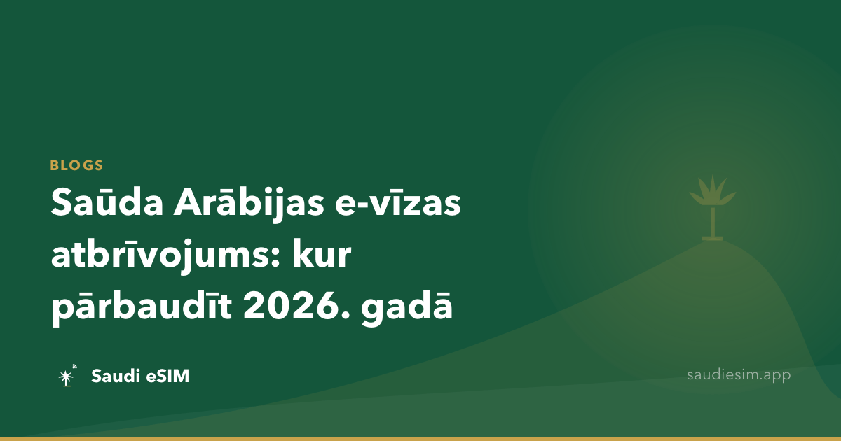 Saūda Arābijas e-vīzas atbrīvojums: kur pārbaudīt 2026. gadā