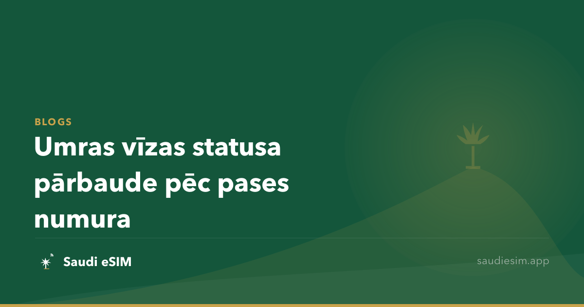 Umras vīzas statusa pārbaude pēc pases numura
