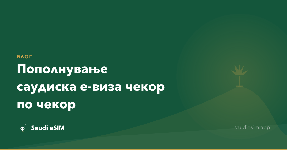 Пополнување саудиска е-виза чекор по чекор