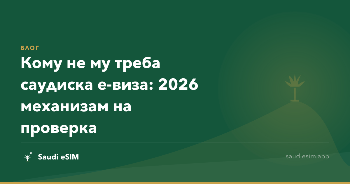 Кому не му треба саудиска е-виза: 2026 механизам на проверка