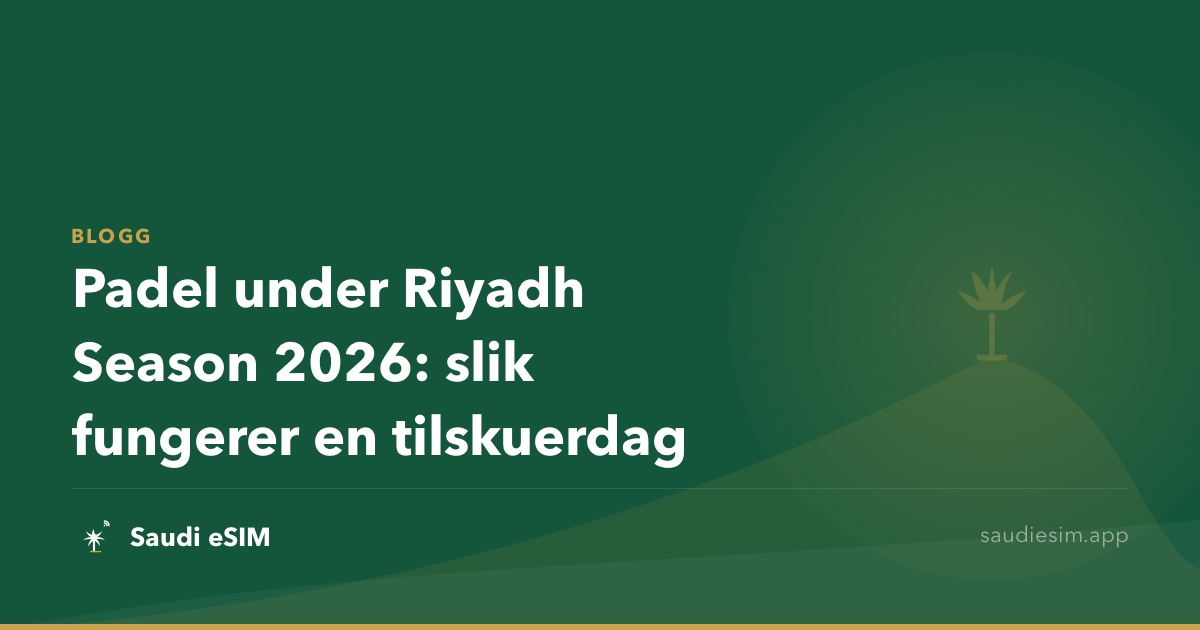 Padel under Riyadh Season 2026: slik fungerer en tilskuerdag