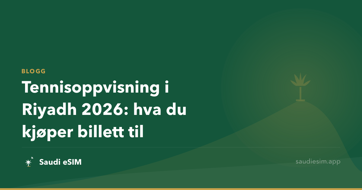 Tennisoppvisning i Riyadh 2026: hva du kjøper billett til