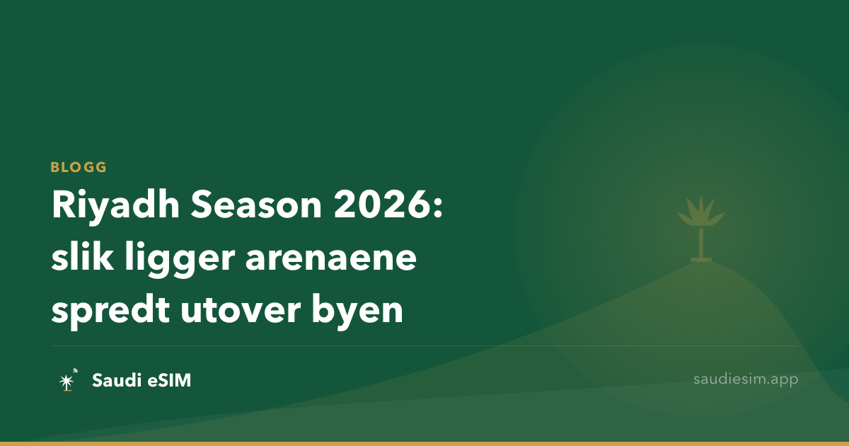 Riyadh Season 2026: slik ligger arenaene spredt utover byen