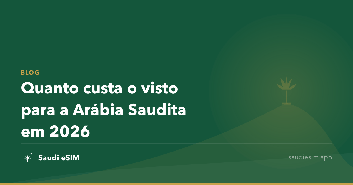 Quanto custa o visto para a Arábia Saudita em 2026