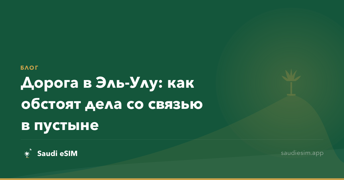 Дорога в Эль-Улу: как обстоят дела со связью в пустыне