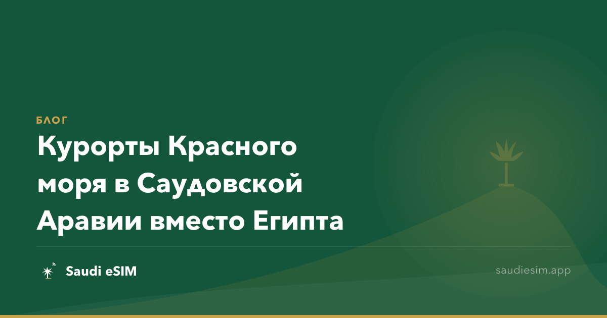 Курорты Красного моря в Саудовской Аравии вместо Египта