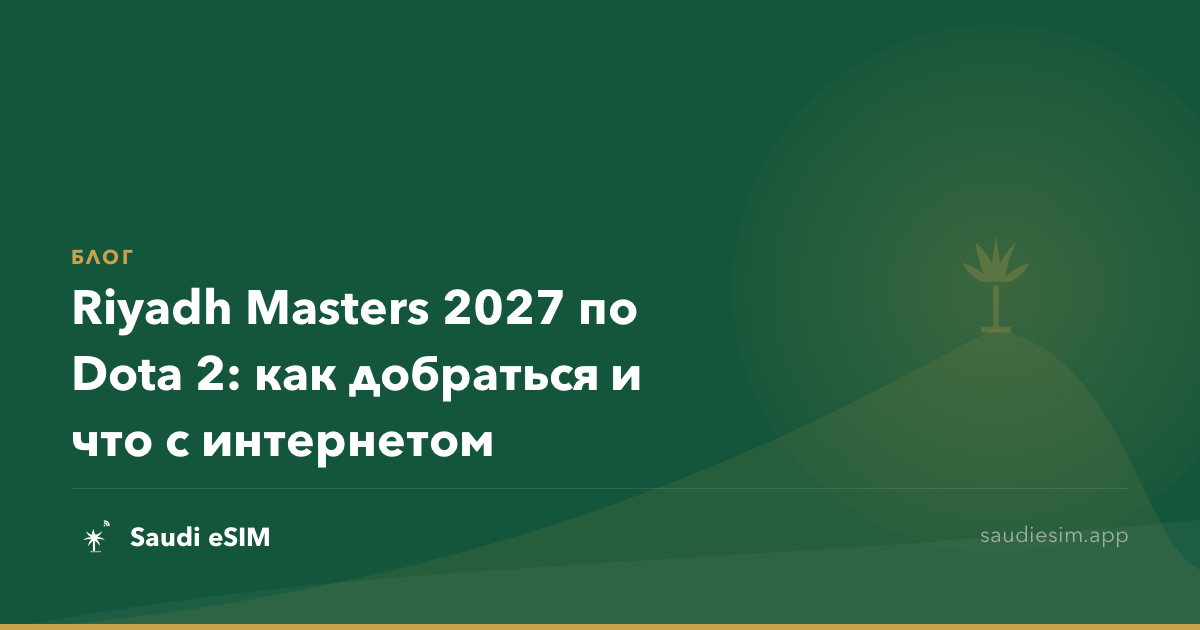 Riyadh Masters 2027 по Dota 2: как добраться и что с интернетом