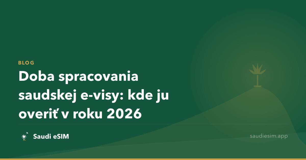 Doba spracovania saudskej e-visy: kde ju overiť v roku 2026