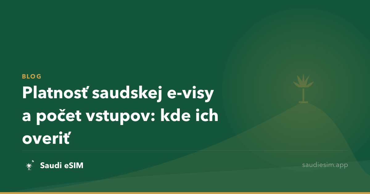 Platnosť saudskej e-visy a počet vstupov: kde ich overiť