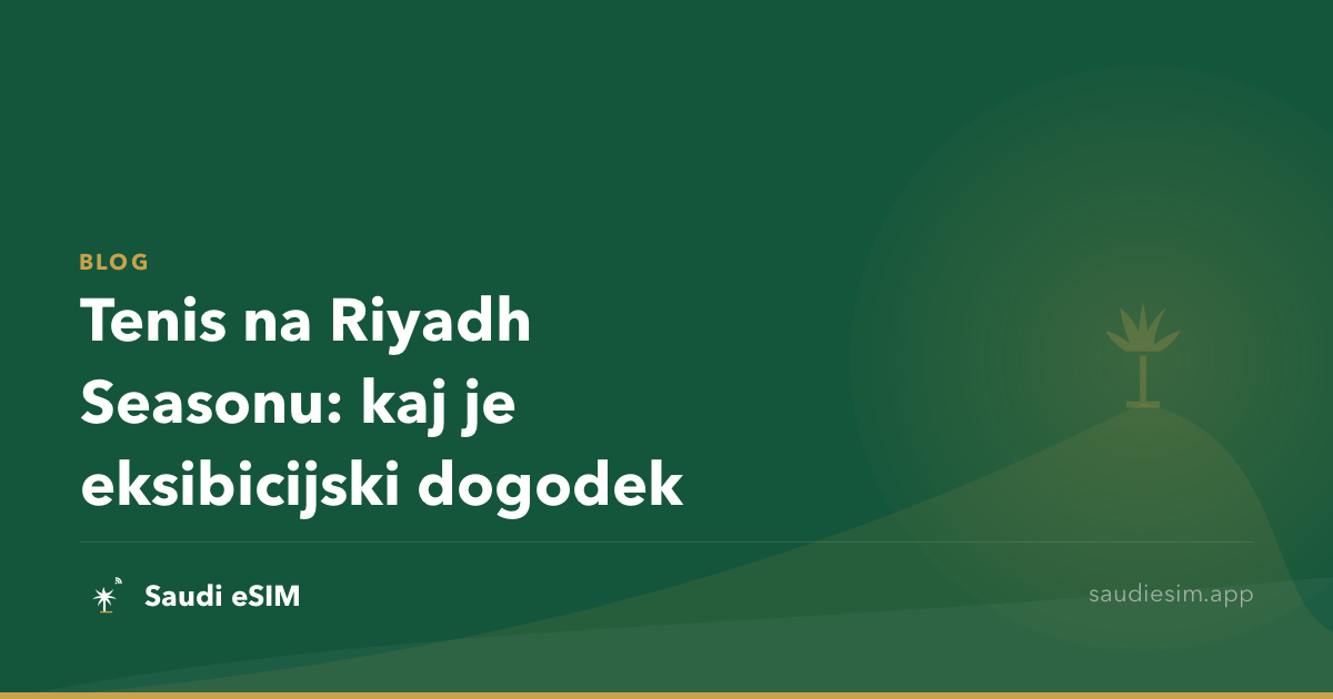 Tenis na Riyadh Seasonu: kaj je eksibicijski dogodek