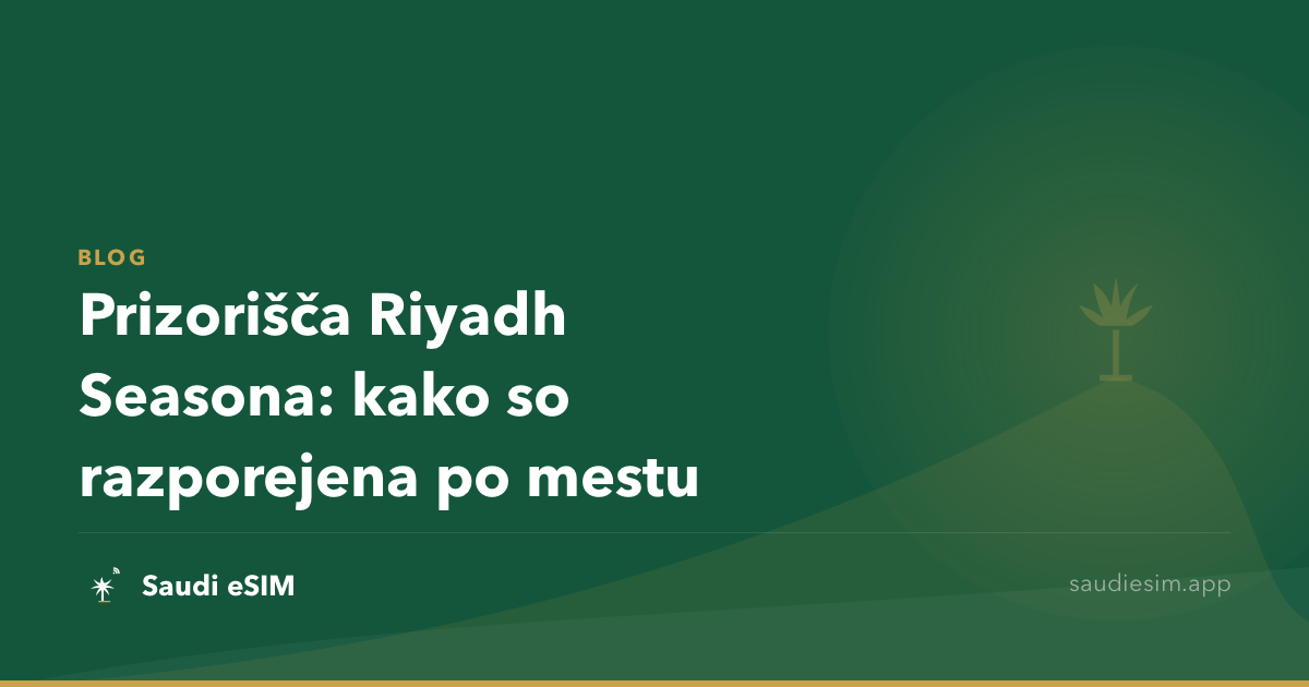 Prizorišča Riyadh Seasona: kako so razporejena po mestu