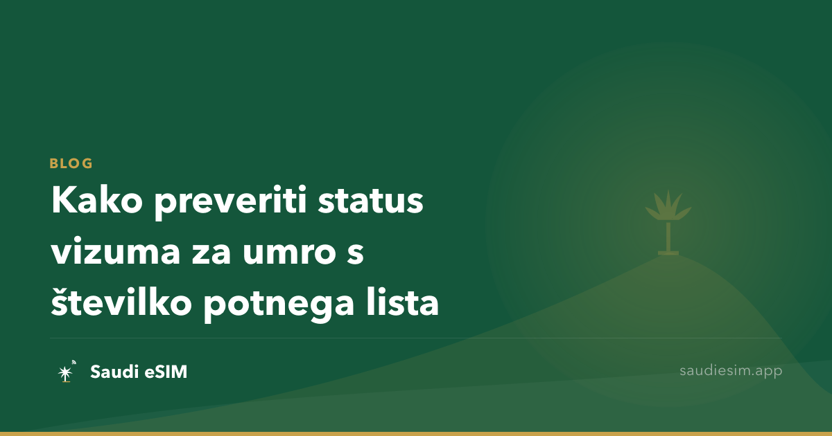Kako preveriti status vizuma za umro s številko potnega lista