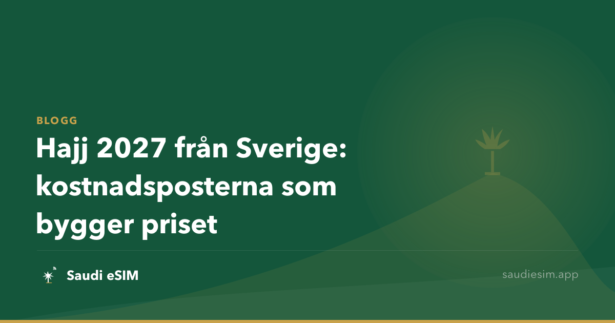 Hajj 2027 från Sverige: kostnadsposterna som bygger priset