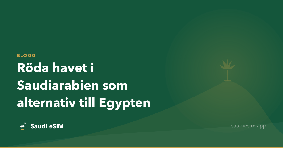 Röda havet i Saudiarabien som alternativ till Egypten