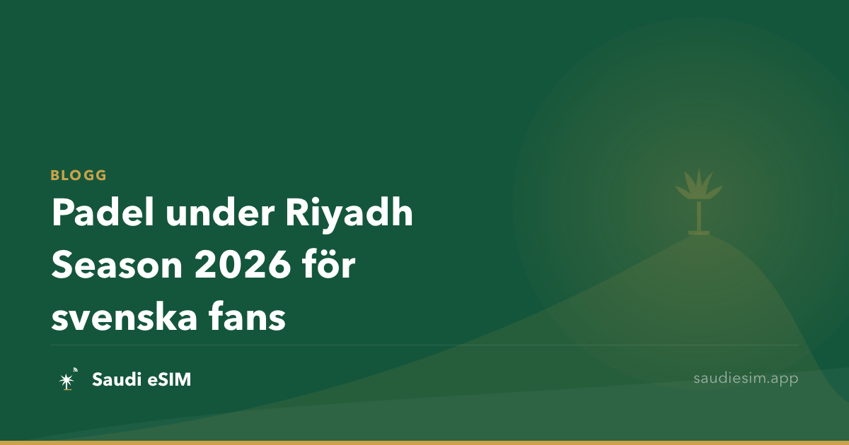 Padel under Riyadh Season 2026 för svenska fans