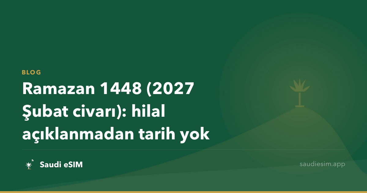 Ramazan 1448 (2027 Şubat civarı): hilal açıklanmadan tarih yok