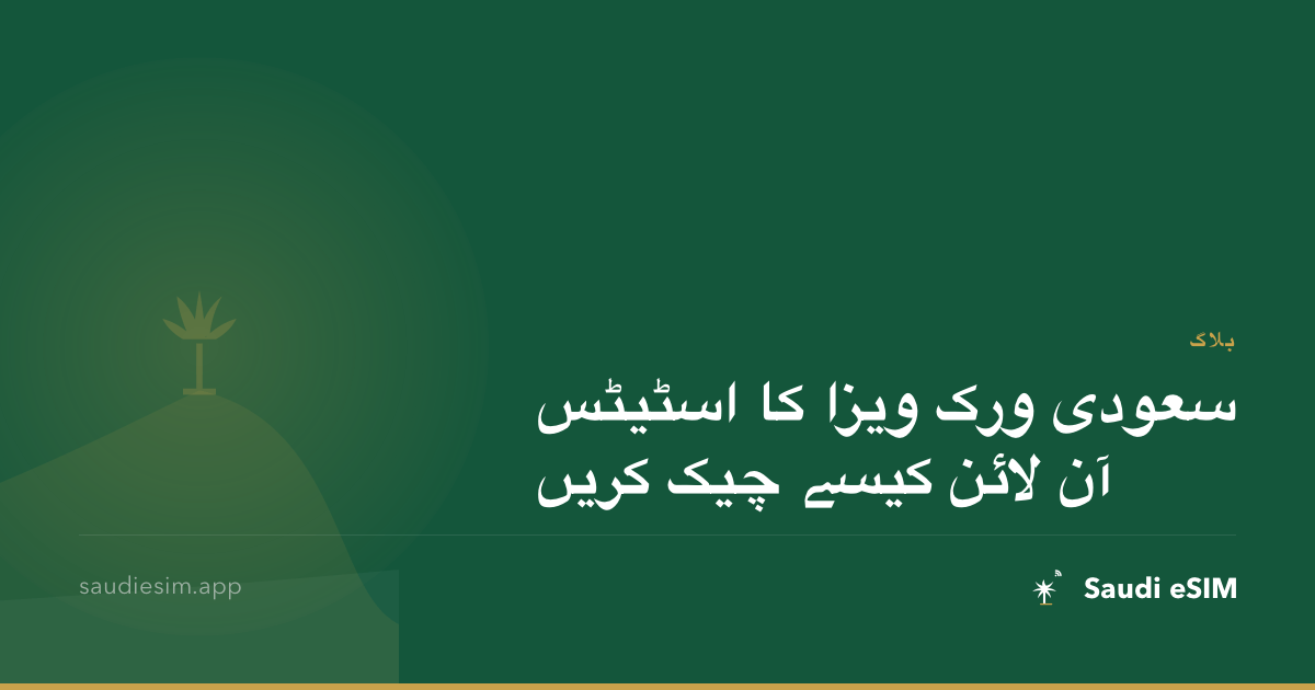 سعودی ورک ویزا کا اسٹیٹس آن لائن کیسے چیک کریں